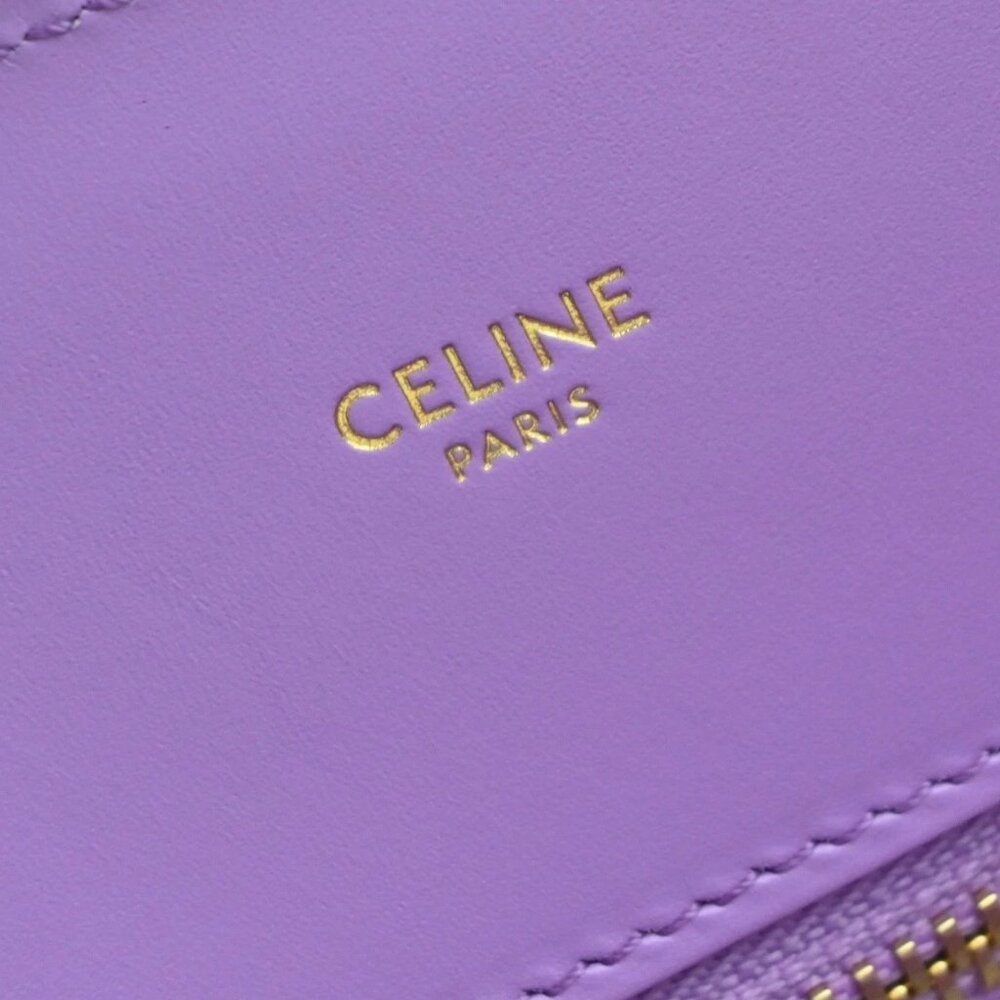 CELINE Vertical Cabas 2Way Shoulder Hand Tote Bag Canvas Leather Purple 21EG332 - Picture 11 of 15